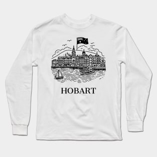 hobart line art illustration Long Sleeve T-Shirt